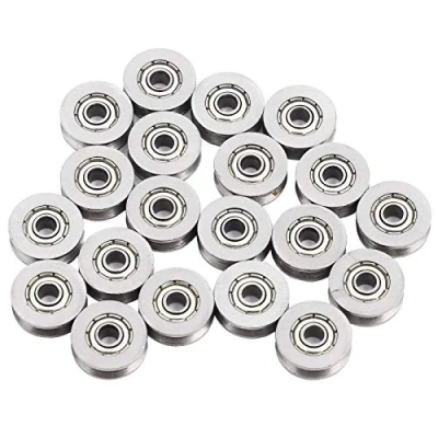 Image of 20Pcs V623ZZ V Groove Ball Bearing Pulley Wheels Roller Shape Wheel for Rail Track Linear Motion System 3x12x4mm