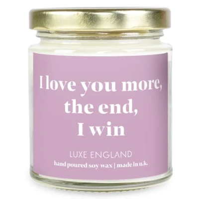 Image of Anniversary Candle Sweet Vanilla Scented Message Gift by Luxe England