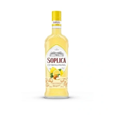 Image of SOPLICA Polish Lemon &amp; Quince Vodka Natural Ingredients For Shots Cocktails 28% 500 ml