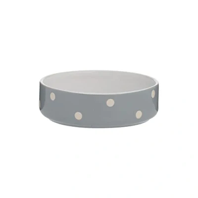 Image of Mason Cash Grey Polka Dot Pet Bowl, 13 cm