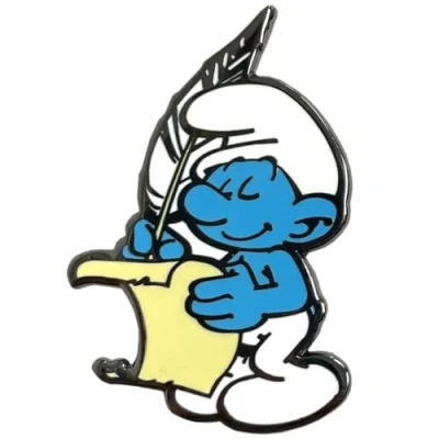 Image of Pawprint Family Grouchy Smurf Enamel Pin Badge The Smurfs Official Merchandise
