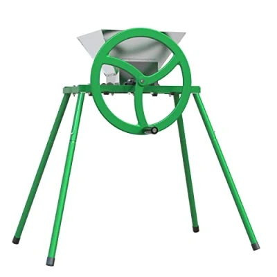 Image of Fruit and Apple Crusher with Flywheel Stand 7L Stainless Steel Manual Juicer Grinder, Scratter Pulper for Wine Cider Pressing