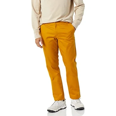 Image of Amazon Essentials Men&#039;s Stain &amp; Wrinkle Resistant Slim Fit Stretch Work Trouser, Caramel, 30W / 32L