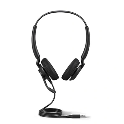 Image of Jabra Engage 40 Wired Mono Headset with Inline Call Control, Noise Cancelling 2 Mic Technology, and USB A Cable Works All Leading Unified Communications Platforms Such as Zoom, Unify Black
