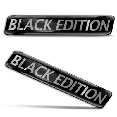 Image of Biomar Labs 2 x 3D Gel Silicone Stickers Car Flag Motorcycle Helmet PC Laptop Tablet Black Edition KS 75