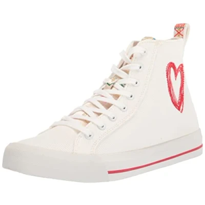 Image of Desigual Beta Heart Trainers 22sska03 SS22 New Season White