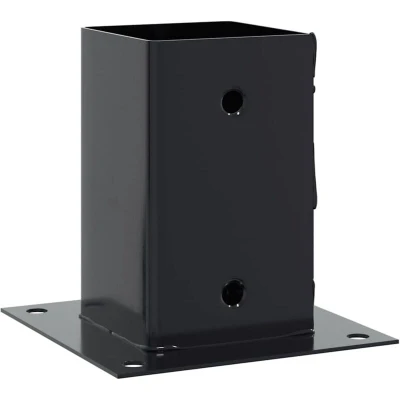 Image of vidaXL Post Bases Square 12 pcs Anthracite 91x91 mm Powder coated Steel
