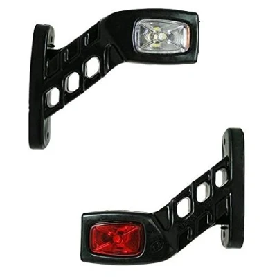 Image of 24/7Auto 2x Recovery Side Outline Marker Lights 12 24 Volts Trailer Truck Caravan Chassis Motorhome orange white red