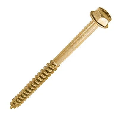 Image of TIMCO Advanced Coach Screw Hex Flange Head Slash Point Yellow 10.0 x 130 Box of 50 (10130SCSY)