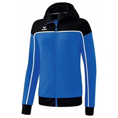 Image of Erima Women&#039;s Change Training Jacket with Hood, New Royal/Black/White, 34