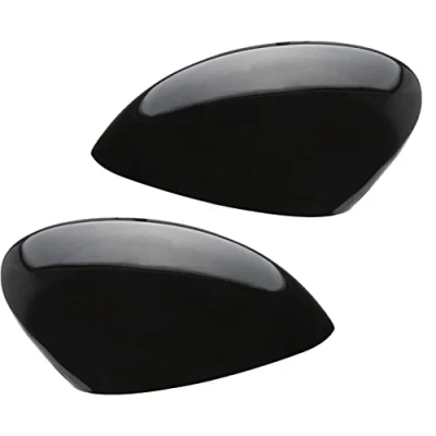 Image of KASturbo Wing Mirror Cover Rear View Cap Fit Fiesta MK7 2008 2017 Glossy Black