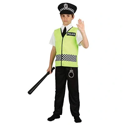 Image of Wicked Costumes Boys Police Officer Fancy Dress Costume Medium (5 7 years)