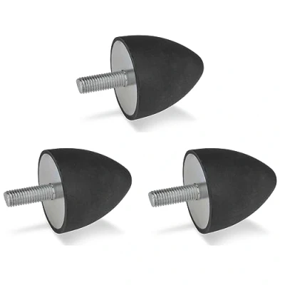 Image of Ganter Normelemente GN 353 35 40 M8 S 55 Stop Buffer with Screw, Black, Gewinde d2: