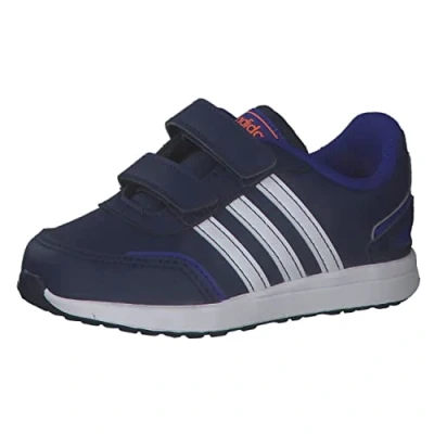 Image of adidas VS Switch 3 Lifestyle Running Hook and Loop Strap Shoes Sneaker, Dark Blue/Cloud White/Lucid Blue, UK Child