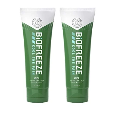 Image of Biofreeze Cooling Gel, 29.5ml X 2, Pain Relieving Joint Relief, Muscle Rub Knee Pain, Neck Long Lasting, Easy To Use, Muscles, Bones and Joints, Fever