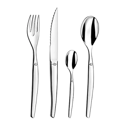 Image of Lou Laguiole Jet 24 piece cutlery set, Satin.