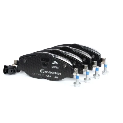 Image of 8V0698151, 8V0698151B, 8V0698151S brake pad set ATE 13.0460 2785.2 prepared for wear indicator, incl. warning contact with caliper screws
