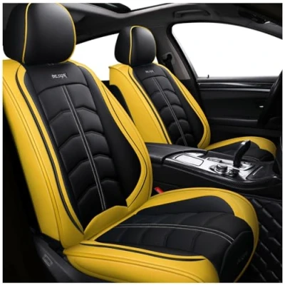 Image of DTGPRO car seat cover set Suitable for Nissan Juke/Qashqai/Maxima/Micra/Murrano/Pathfinder covers,yellow