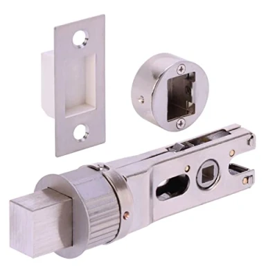 Image of HANDLEZONE® 76mm Bullet Bolt, Round Designer Mortice Deadbolt, Catch for Internal Timber Doors Satin Nickel