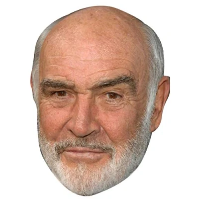 Image of FoxyPrinting Sean Connery Tv Movie Star Celebrity Cardboard Party Face Mask Fancy Dress
