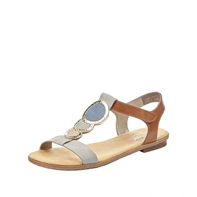Image of Rieker Women&#039;s Open Toe Sandals, Beige, 6 UK