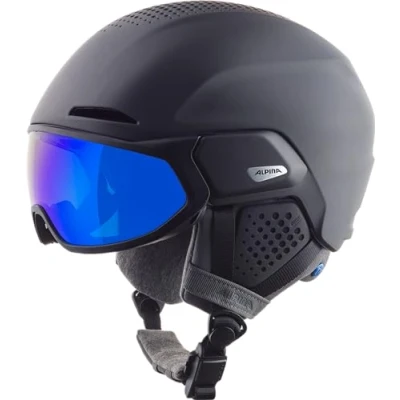 Image of ALPINA Unisex Adult, ALTO Q LITE ski helmet, charcoal rose matt, 51 55 cm
