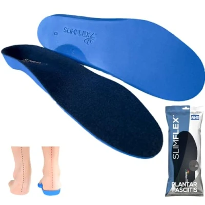 Image of Slimflex Comfort Pain Relief Orthotic Insoles for Women Men and Teens Allrounder Arch Supports Rear Foot, midfoot Cradling Cure Pronation Supination Instantly
