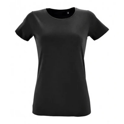 Image of SOLS Womens/Ladies Regent Fit Short Sleeve T Shirt (Deep Black) Multicolour Size Medium