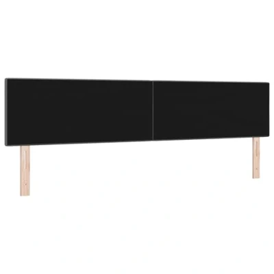 Image of vidaXL Headboard Button Tufted Dark Grey 200 cm Fabric