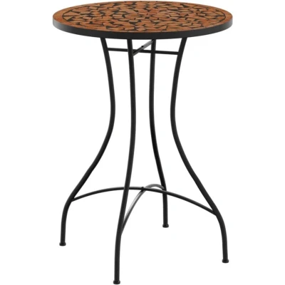 Image of vidaXL Mosaic Bistro Table Terracotta Ø50x70 cm Ceramic