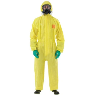 Image of Ansell Yellow Coveralls Hooded 4XL