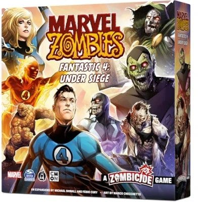 Image of CMON Marvel Zombies: Fantastic 4 Under Siege Miniatures Board Game Ages 14 Plus 1 6 Players 60 Minutes Playing Time