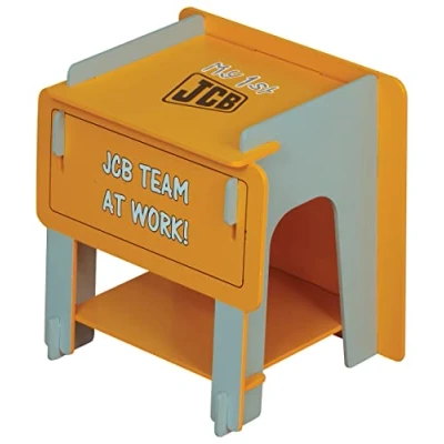Image of Kidsaw, JCB Bedside Table, Orange, H.36 x W.28 cm