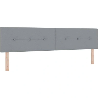 Image of vidaXL Headboard Button Tufted Light Grey 200 cm Fabric