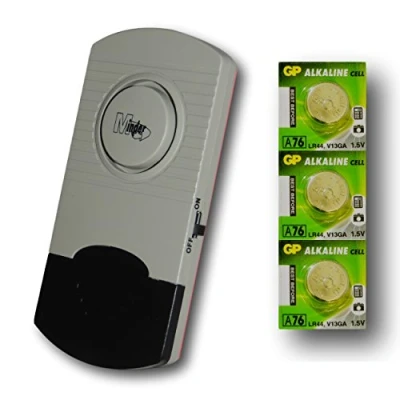 Image of EPOSGEAR Minder Ultra Thin Window Glass Vibration Security Burglar Alarm for Homes, Cars, Sheds, Caravans, Motorhomes etc (1, With Extra Batteries)