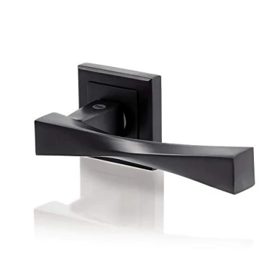 Image of Yale YPP7 V CB Door Handle Square 7 mm Black Verona Model Button Lock