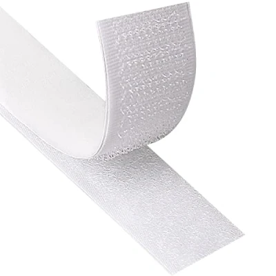 Image of Blooven Hook and Loop Strip Tape 8 Meter Self Adhesive Sticky Back Fastening 20 mm Wide (20 x m, White)