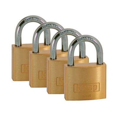 Image of Kasp Brass Padlock 40mm Quad Pack