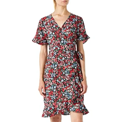 Image of ONLY Women&#039;s ONLOLIVIA S/S WRAP Dress WVN NOOS,Black,8UK