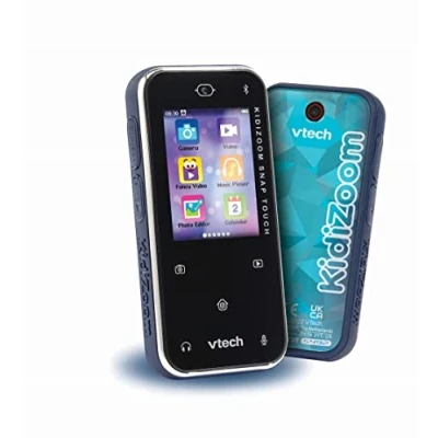 Image of VTech KidiZoom Snap Touch Blue, Device for Kids with 5MP Camera, Games &amp; Apps, Take Photos, Selfies Videos, Includes MP3 Player, Filters, Bluetooth More, Gift Ages 6, 7+ Years, English Version