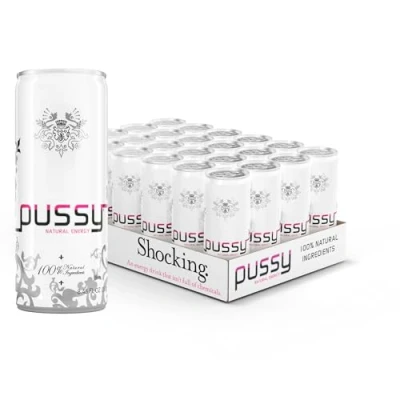 Image of Pussy Natural Energy Drink, 250 ml (Pack of 24)