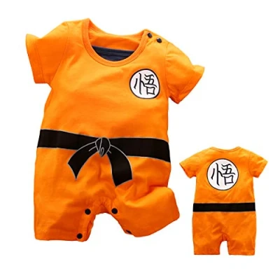 Image of IURNXB Newborn Jumpsuits Baby Lovely Long Sleeve Cartoon Romper Clothes, Orange, 9 12 Monthes