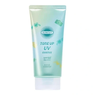 Image of Kose SUNCUT Tone Up UV Essence Mint Green 80g SPF50＋/PA＋＋＋＋