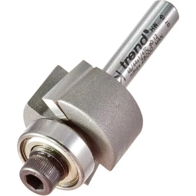Image of Trend Professional Guided Rebater Router Cutter Bit, 1/4 Inch Shank, 24mm Cut Diameter &amp; 12.7mm Length, Tungsten Carbide Tipped, 46/44X1/4TC
