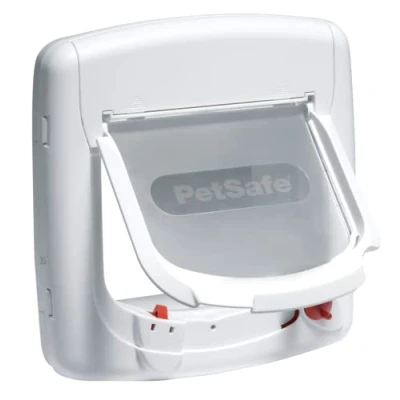 Image of PetSafe, Deluxe Magnetic Cat Flap, Selective Entry, 4 Way Locking, White