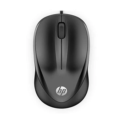 Image of HP Wired Mouse 1000 USB Type A Multi Surface Technology 1200 DPI Optical Sensor 3 buttons and scroll wheel Ambidextrous Contoured Comfort Black