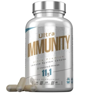 Image of Ultra Premium Immune System Booster Supplement Immunity Support Vitamin D, C, Zinc, B12, Multivitamin 120 Capsules