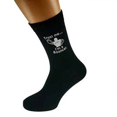 Image of Trust me I&#039;m a Bouncer &amp; Image Design Mens Black Cotton Rich Socks