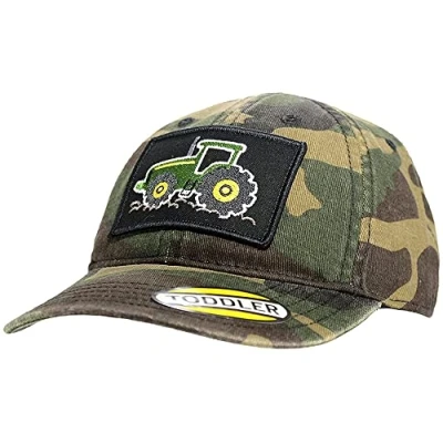 Image of John Deere Tractor Patch Toddler Baseball Hat Cap Camo One Size