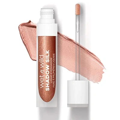 Image of Wet n Wild Shadow Silk Liquid Eyeshadow, Highly Pigmented Eyeshadow with Shimmer Finish, Dries Quickly, Easy to Apply Wand Applicator for Ultimate Precision, Heart of Rose Gold Shade